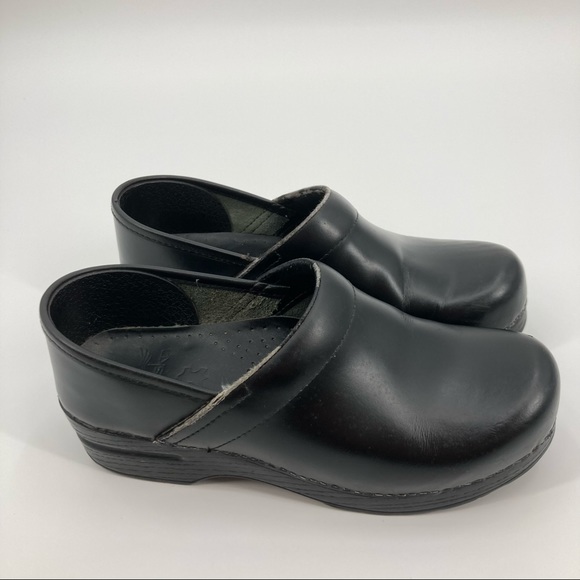 DANSKO Classic Comfort Black Leather Work Clog Shoes 39 - Picture 7 of 16